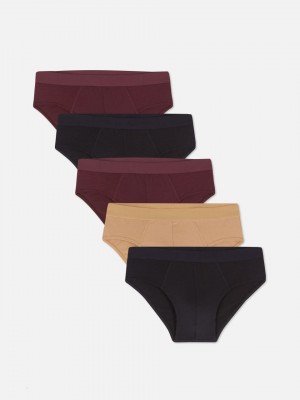 Primark 5-Pack Modal Slips Heren Bordeaux | Nederland 25431-SZOT