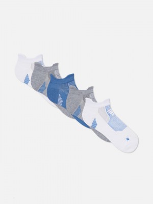 Primark 5-Pack Multi Print Sneaker Liner Sokken Heren Wit | Nederland 20798-EDVR