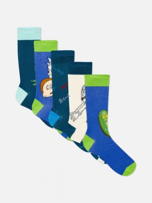 Primark 5-Pack Rick and Morty Crew Sokken Heren Gekleurd | Nederland 95103-KTUP