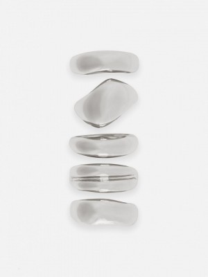 Primark 5-Pack Rita Ora Chunky Rings Ringen Dames Wit | Nederland 59182-XBGY