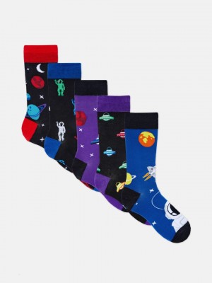 Primark 5-Pack Space Sokken Heren Gekleurd | Nederland 97683-FXCE