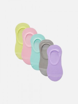 Primark 5-Pack Sport Footies Sokken Dames Paars | Nederland 05946-MUJL