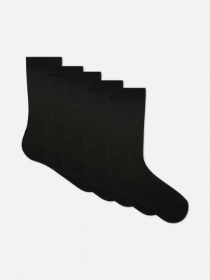 Primark 5-Pack Sports Sokken Heren Zwart | Nederland 64352-UOML