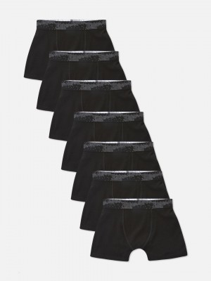 Primark 7-Pack Contrast Taille Boxer Slips Jongens Zwart | Nederland 82631-UCAW