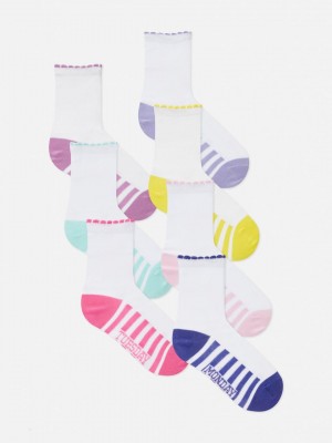 Primark 7-Pack Days of the Week Ankle Sokken Meisjes Wit | Nederland 97648-EZAB