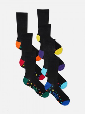 Primark 7-Pack Days of the Week Crew Sokken Heren Zwart | Nederland 92034-SDAI