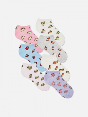 Primark 7-Pack Fast Eten Sokken Dames Gekleurd | Nederland 56072-SUKZ