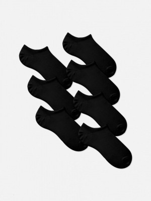 Primark 7-Pack Low Cut Sokken Dames Zwart | Nederland 98632-UJMG