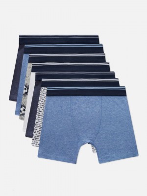 Primark 7-Pack Multi Boxer Slips Jongens Blauw | Nederland 94276-CTPV