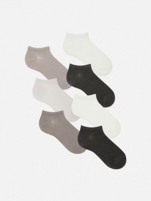 Primark 7-Pack Neutrale Tone Sneaker Sokken Dames Grijs | Nederland 94067-WQYT