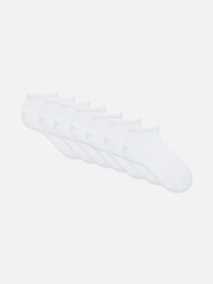 Primark 7-Pack Sneaker Sokken Dames Wit | Nederland 14567-NWZL