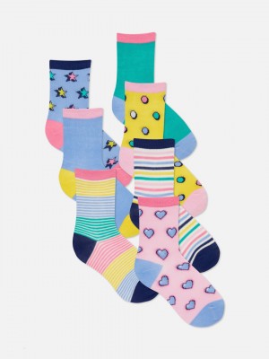 Primark 7pk Abstract Pattern Ankle Sokken Meisjes Gekleurd | Nederland 58412-MZDN