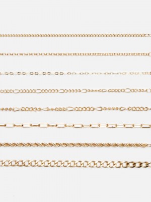 Primark 8-Pack Mixed Chain Armbanden Dames Geel | Nederland 27461-SHAW