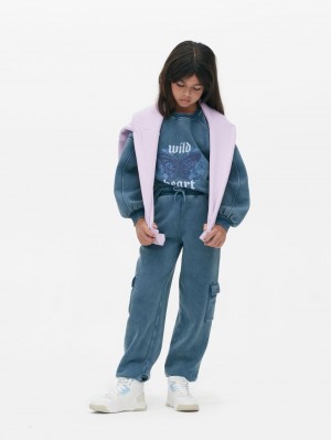 Primark Acid Wash Cargo Joggingbroeken Meisjes Donkerblauw | Nederland 60891-RCEF