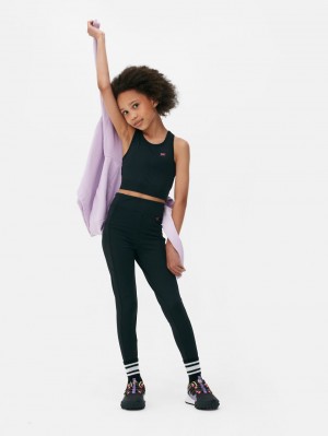 Primark Active Crop Top Meisjes Zwart | Nederland 29675-QFKW