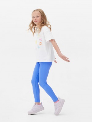 Primark Active Geribbeld Leggings Meisjes Blauw | Nederland 27980-COHY