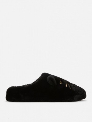 Primark Animal Mule Pantoffels Dames Zwart | Nederland 05642-UZBH