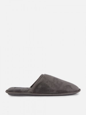 Primark Backless Fleece Pantoffels Heren Grijs | Nederland 74915-GHZW