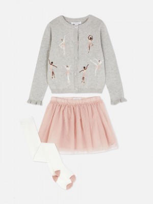 Primark Ballerina Cardigan, Tutu and Tights Set Rokken Meisjes Roze | Nederland 34625-VJTG