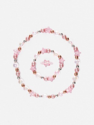 Primark Beaded 3-Piece Jewelry Set Armbanden Meisjes Gekleurd | Nederland 31726-THBM