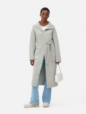Primark Belted Longline Cardigan Dames Grijs | Nederland 89076-BDOE
