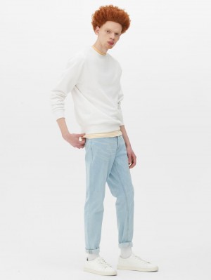 Primark Bleached Stretch Mager Jeans Heren Lichtblauw | Nederland 94780-ECOD