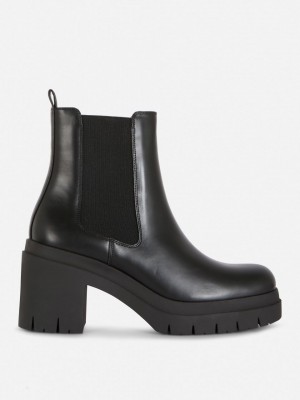 Primark Block Heel Chelsea Laarzen Dames Zwart | Nederland 49731-RAVM