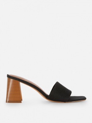 Primark Block Heel Mule Mule Dames Zwart | Nederland 72490-VNPY