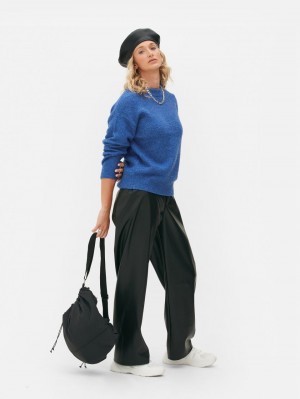 Primark Bouclé Crew Neck Truien Dames Blauw | Nederland 07319-BUFC