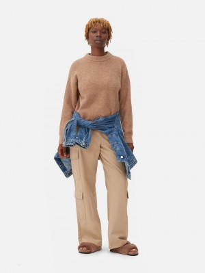 Primark Bouclé Crew Neck Truien Dames Bruin | Nederland 39504-QANI
