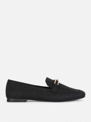 Primark Brede Fit Buckled Loafers Dames Zwart | Nederland 61973-YQEI