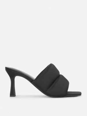 Primark Brede Fit Gewatteerd Mules Mule Dames Zwart | Nederland 43291-MXIS