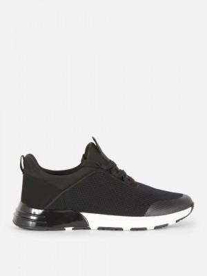 Primark Bubble Heel Kanten Up Sneakers Dames Zwart | Nederland 84237-VFMR