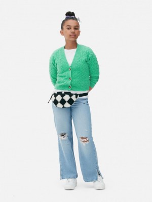 Primark Cable Knit Cardigan Meisjes Groen | Nederland 34296-ONHK