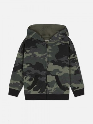 Primark Camo Print Zip Hoodie Jongens Olijfgroen | Nederland 74206-BUOV