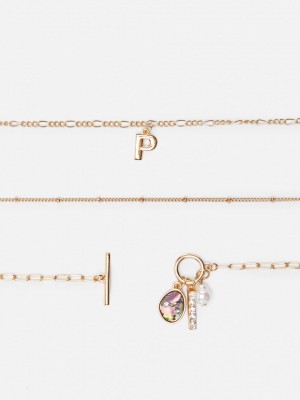 Primark Celestial Initial Necklace Kettingen Dames Geel | Nederland 90812-EVXB