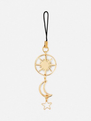 Primark Celestial Phone Charm Tech Dames Goud | Nederland 82410-MWEA
