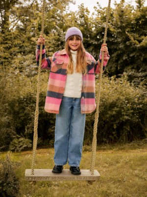 Primark Check Buttoned Shacket Jas Meisjes Roze | Nederland 42675-KREF