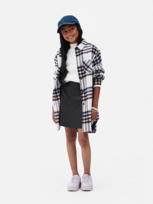 Primark Check Collared Overhemd Meisjes Wit | Nederland 94276-HEYJ