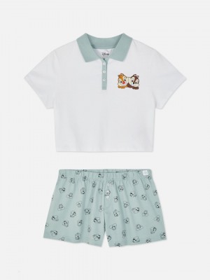 Primark Chip 'n' Dale Pajama Set Pyjama Dames Wit | Nederland 76834-HIUD