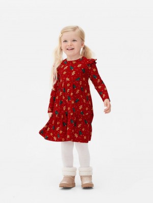 Primark Christmas Tiered Jurk Meisjes Rood | Nederland 10659-MSLY