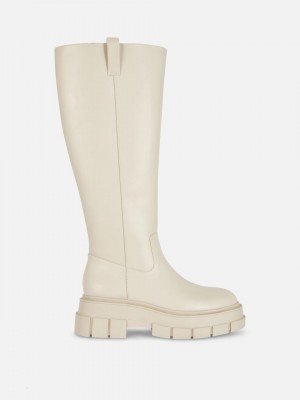 Primark Chunky Knee-High Laarzen Dames Wit | Nederland 14602-ZJSI