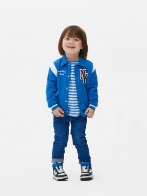 Primark Collared Varsity Jas Jongens Blauw | Nederland 28471-ROEP