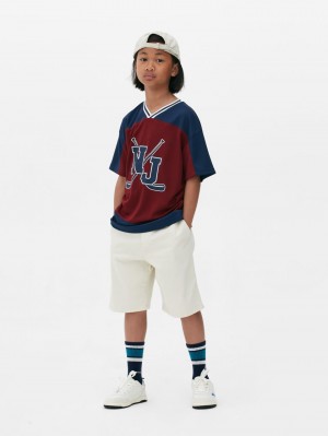 Primark Color Block Mesh T-shirts Jongens Bordeaux | Nederland 40387-HMUS