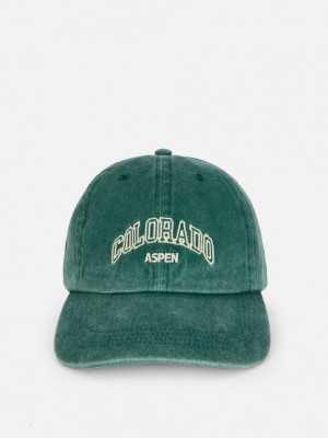 Primark Colorado Embroidered Caps Dames Donkergroen | Nederland 87153-TARV