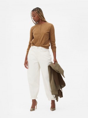 Primark Crew Neck Cardigan Dames Beige | Nederland 20456-GJRU