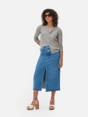 Primark Crew Neck Cardigan Dames Grijs | Nederland 62073-ZJFD
