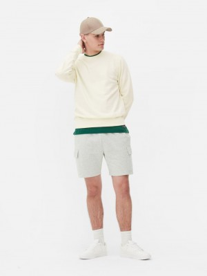 Primark Crew Neck Sweatshirt Heren Wit | Nederland 86430-VPTA
