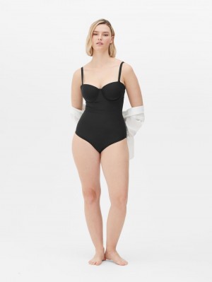 Primark Cupped Lycra Shapewear Bodysuit Dames Zwart | Nederland 15632-QRSL