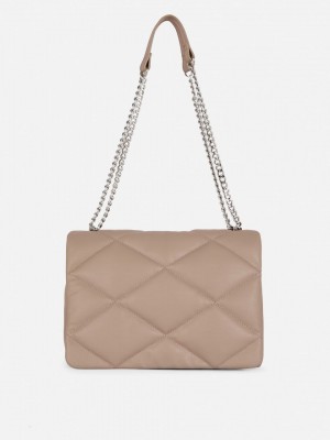 Primark Diamond Gewatteerd Gewatteerd Flap Schoudertassen Dames Grijs Bruin | Nederland 58269-BICF